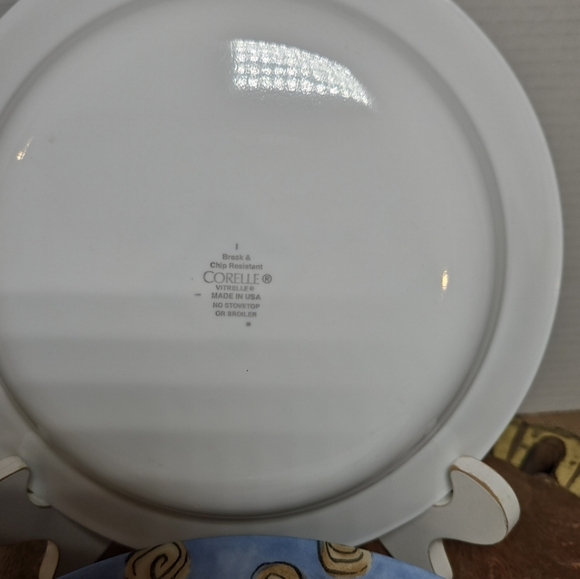 SET OF 6 - CORNING CORELLE - WATERCOLORS - 8 1/2" RIMMED 15 OZ SOUP PASTA BOWLS - Picture 16 of 16